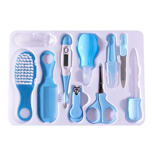 CAREKIT. Baby Care Kit 10pcs Baby Grooming Set Portable Baby Care Set. Convenient for travel,non-scratching. Great first step towards learning personal grooming