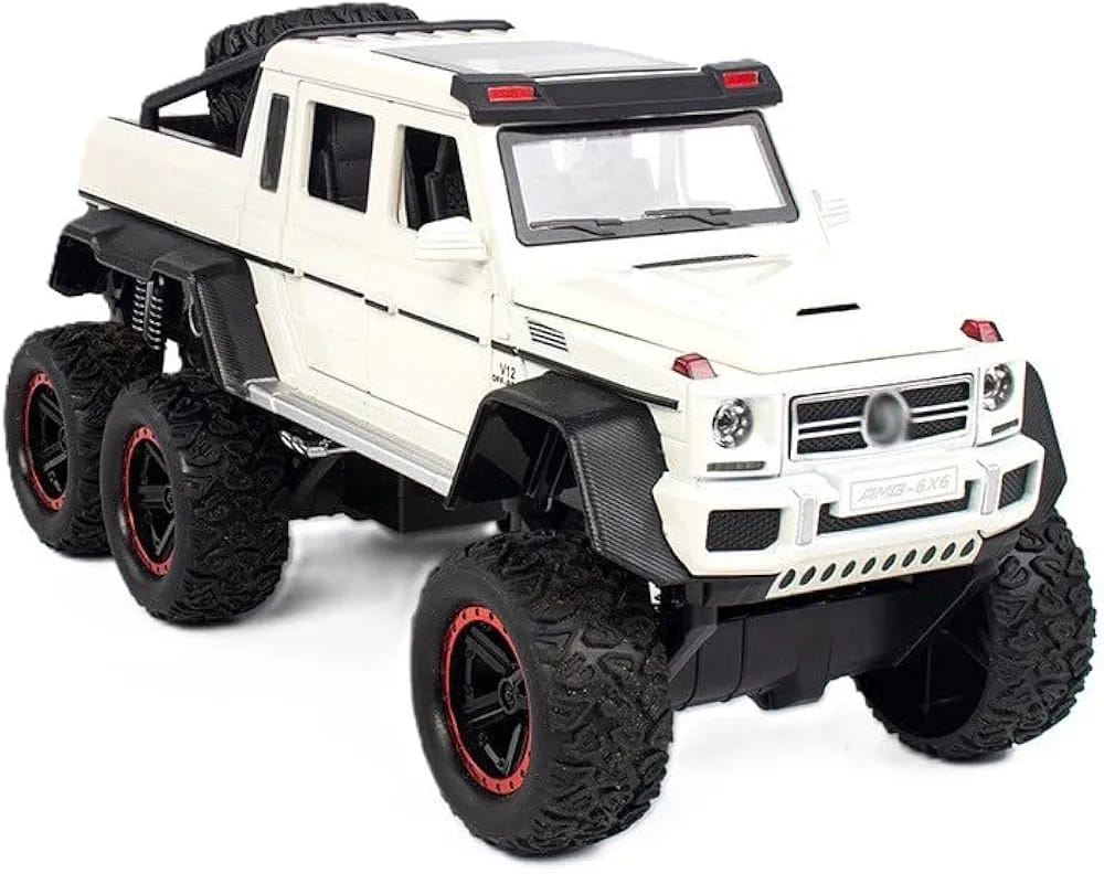 TOY CAR. Mercedes-Benz G63 AMG 6x6. A Key to start function. The remote control, power display, 2.4G remote control, four wheel spring suspension, With the volume adjustment button
