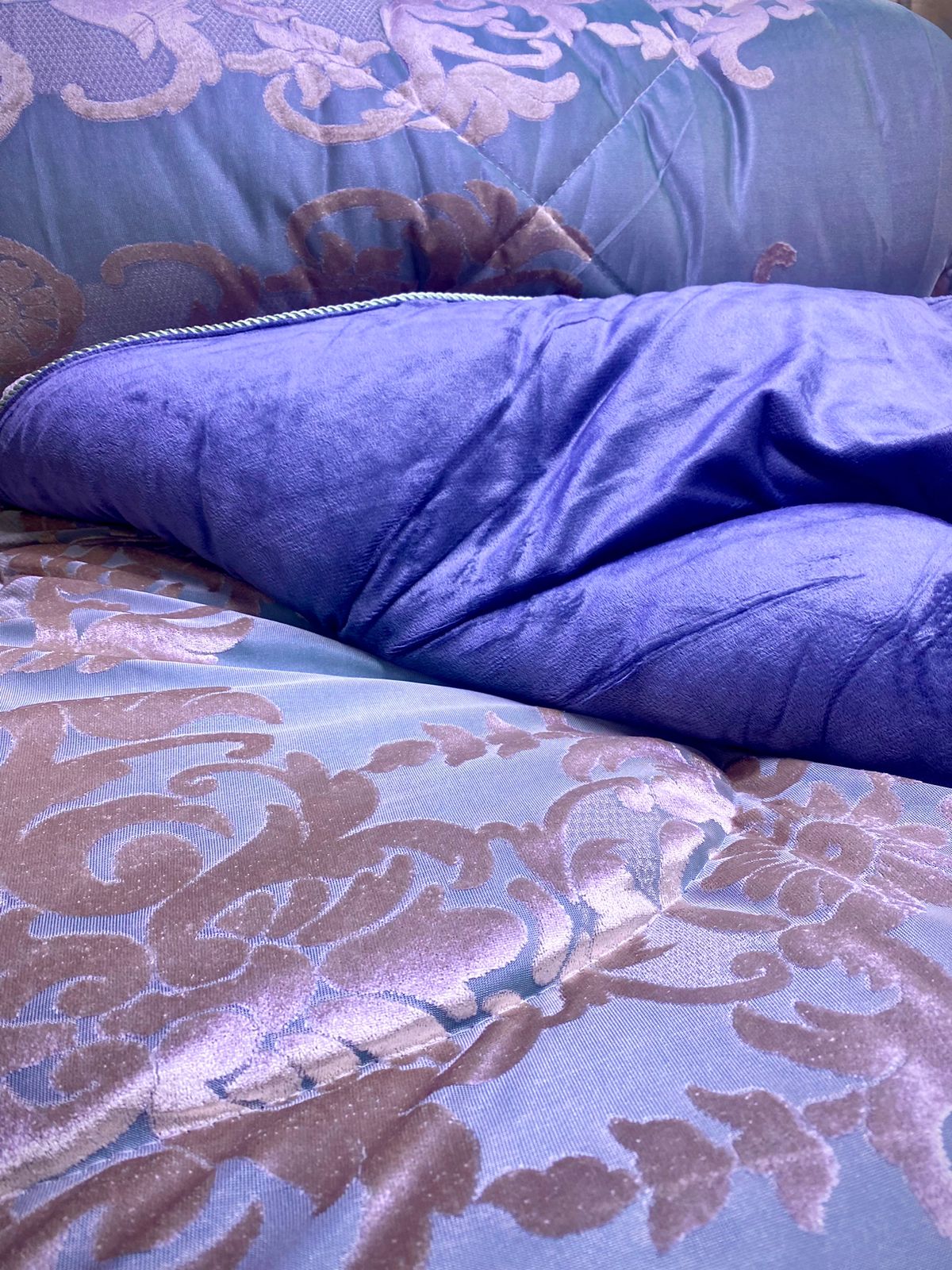 Royal Heavy High Quality Silk Fleece Duvet 6*7 Warm Comforter Bedding,1 cotton fleece Bedsheet ,2 pcs pillow cases, Bedding sets & accessories