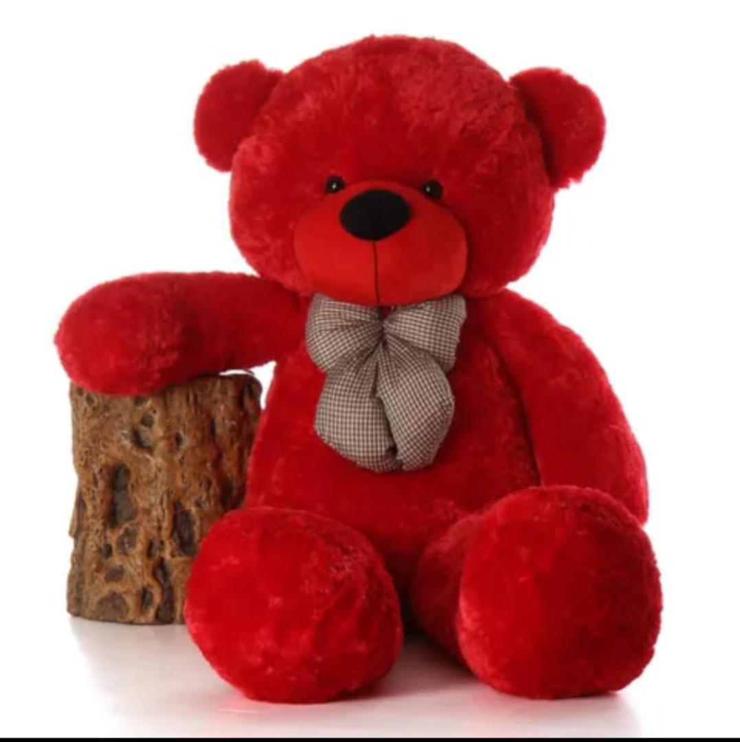 Valentine's Special edition Combo(doll &Mug) new arrival Cute Plush Fluffy Red Teddy Bear Dolls For your Loved Ones large adorable with bow tie. Comes with a Cute surprise Mug Flask for your Loved One