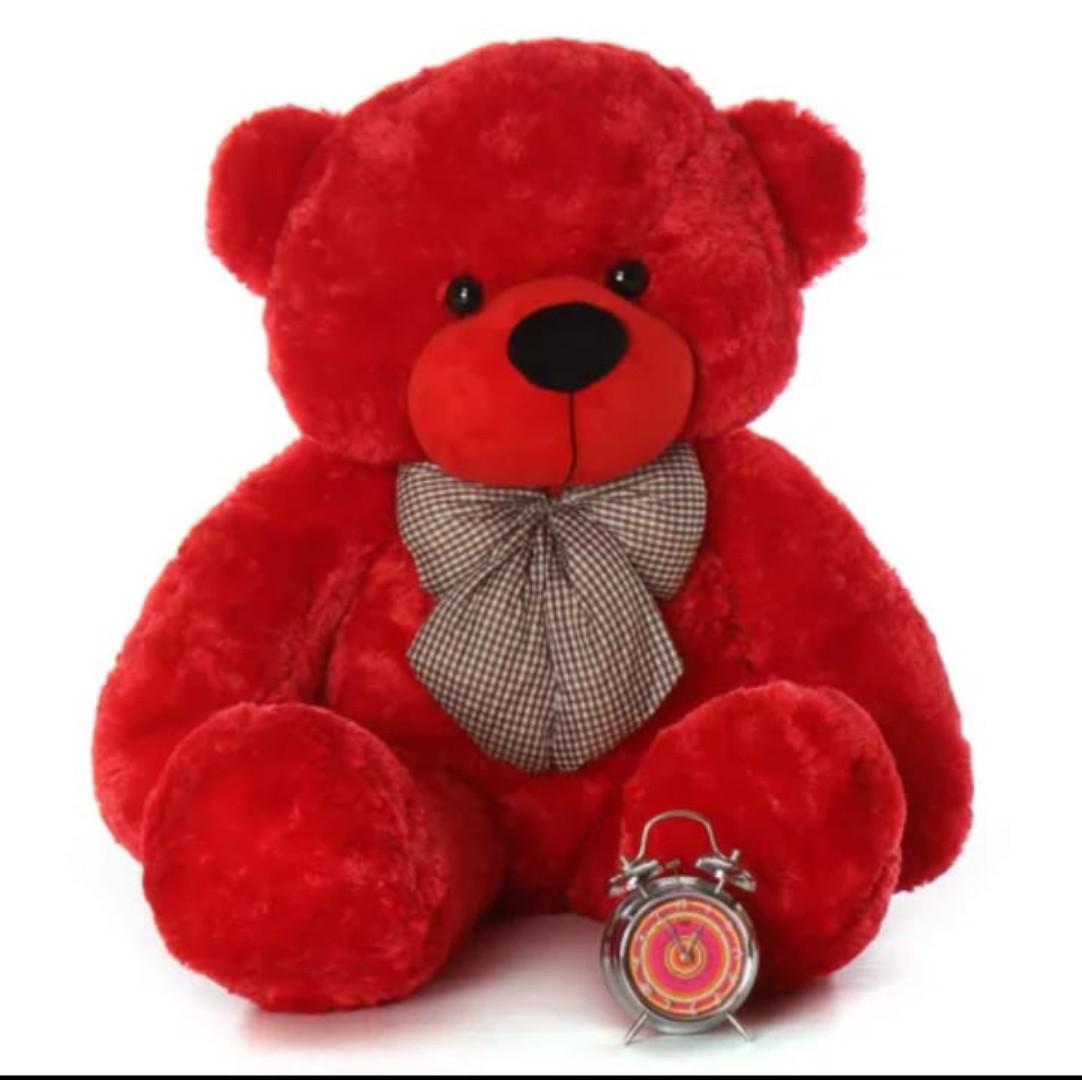 Valentine's Special edition Combo(doll &Mug) new arrival Cute Plush Fluffy Red Teddy Bear Dolls For your Loved Ones large adorable with bow tie. Comes with a Cute surprise Mug Flask for your Loved One