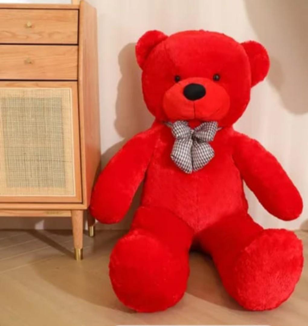 Valentine's Special edition Combo(doll &Mug) new arrival Cute Plush Fluffy Red Teddy Bear Dolls For your Loved Ones large adorable with bow tie. Comes with a Cute surprise Mug Flask for your Loved One