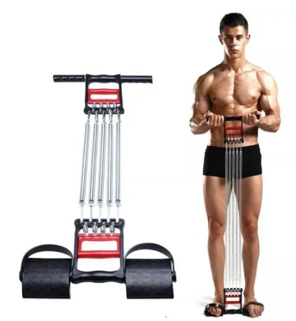 chest pul lMultifunctional Spring Chestpull for Abs,Flat tummy and Reducing Body Fats in General Portable Arm Muscle Fitness Resistance Exerciser Chest Expander Pull up Bars. 3 In 1 Chest Expander