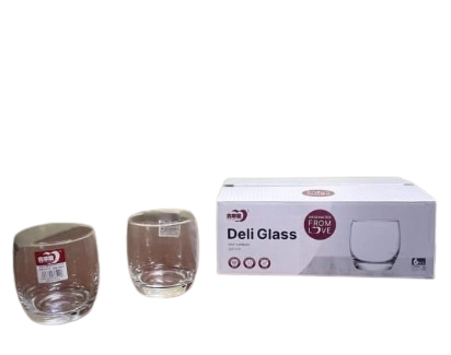 CrystalClear Deli Glass Tumblers – Elegant 290ml Drinkware Set for Stylish Dining & Entertaining (6-Piece Set)