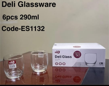 CrystalClear Deli Glass Tumblers – Elegant 290ml Drinkware Set for Stylish Dining & Entertaining (6-Piece Set)