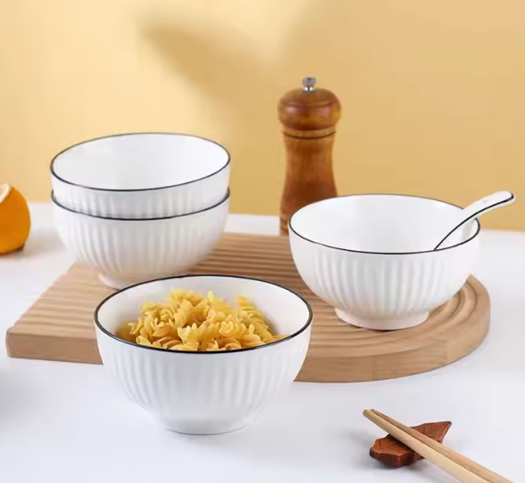OFFER OFFER Japanese bowls 6pcs – Premium Quality Ceramic Plate Set for Dining Elegance & Durability – Ideal for Home, Restaurants & Gifts