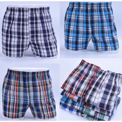 Fashion 6PCs EXTRA Cotton Long Lasting Checked Men Boxers