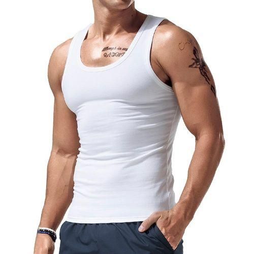 Fashion 100% Cotton Mens Fitted Vest (3Pcs) -3Pack Coloured mens cotton vests