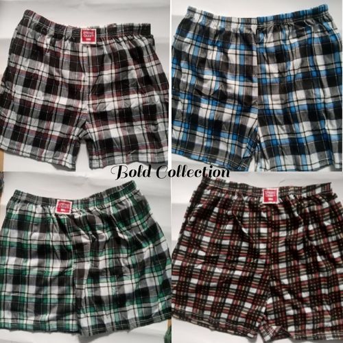 Fashion 6PACK Soft Cotton Men's Checked Boxers Shorts(Waist 28-36)