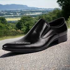 Black Italian Design Pure Leather Oxford Men's Shoes – Premium Official & Casual Footwear with Free Gift – Office, Wedding, Business, Daily Wear Smart Formal Shoes