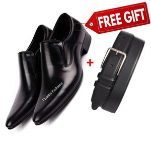 Black Italian Design Pure Leather Oxford Men's Shoes – Premium Official & Casual Footwear with Free Gift – Office, Wedding, Business, Daily Wear Smart Formal Shoes