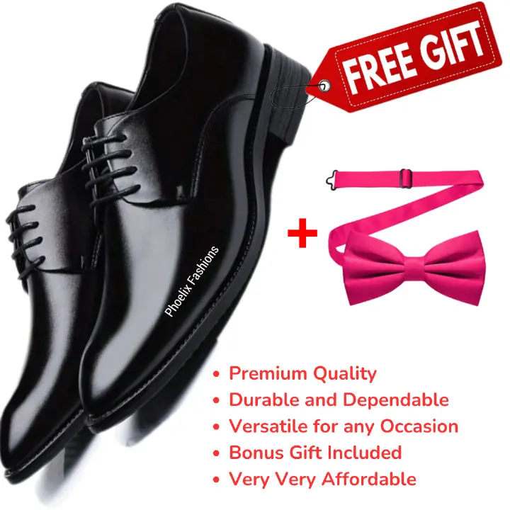 Italian Design Exquisite Pure Leather Oxford Official/Casual Men's Shoes for Men – Elegant, Comfortable, Durable Footwear Ideal for Business, Weddings, and Daily Wear + Free Gift