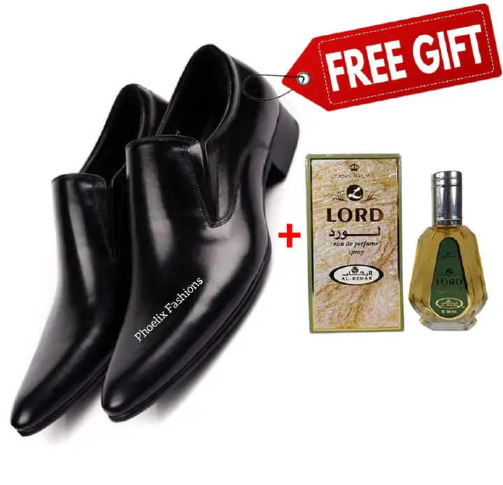 Brown Leather Official Men’s Shoes with 50ml Fragrance – Elegant, Durable, Comfortable Formal Footwear for Office, Events & Daily Wear – Includes Stylish Scent for a Complete Look