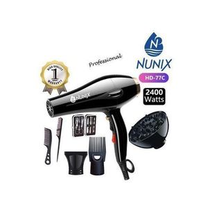 Nunix High Quality Professional Home And Salon Hair Blow Dryer With Accessories Plus Gifts