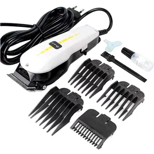 Geemy 2-in-1 Professional Electric Hair Shaving Clipper With Bonus Face Smoother & 4-Way Power Extension – Ideal For Salon & Home Use