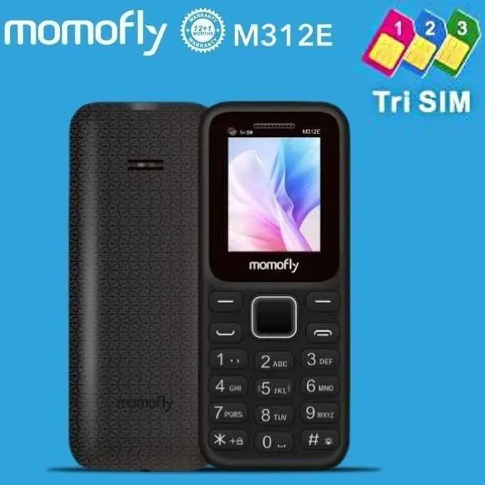 Momofly M312E 32 MB RAM Triple SIM Featured Phone with 1.77" Display, Long-Lasting 5C Battery and Bluetooth Connectivity for Reliable Communication and Everyday Convenience