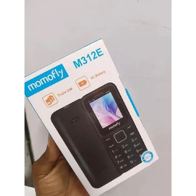 Momofly M312E 32 MB RAM Triple SIM Featured Phone with 1.77" Display, Long-Lasting 5C Battery and Bluetooth Connectivity for Reliable Communication and Everyday Convenience
