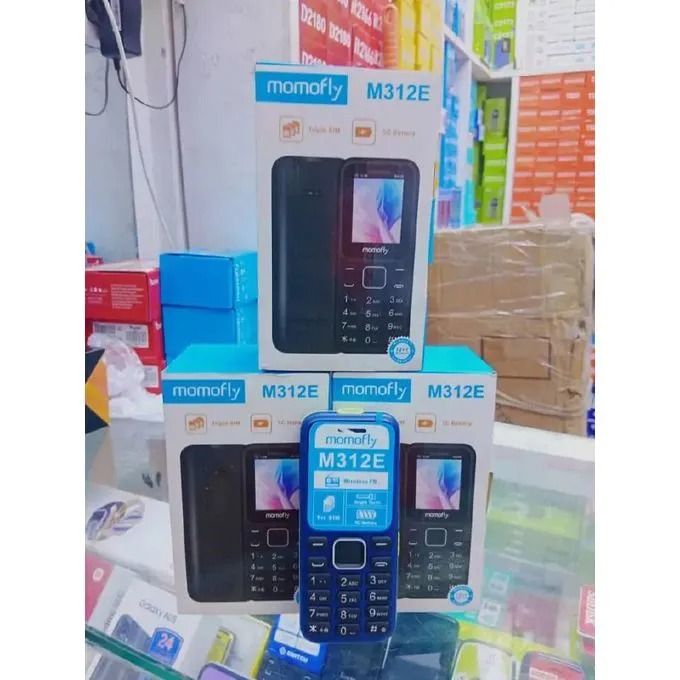 Momofly M312E 32 MB RAM Triple SIM Featured Phone with 1.77" Display, Long-Lasting 5C Battery and Bluetooth Connectivity for Reliable Communication and Everyday Convenience