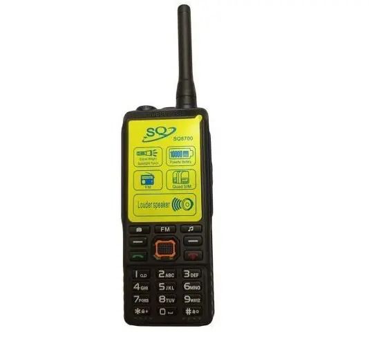 SQ Mobile SQ8700 2.4" Quad SIM Feature Phone with 10000mAh Power Bank, Loud Speaker, FM Radio, Hardbody Design, Long-Lasting Battery, Dual Torch, Durable and Reliable Communication Device