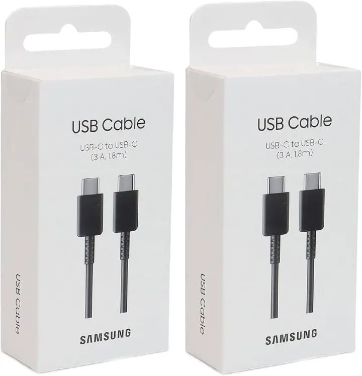 Samsung USB Type C to Type C Fast Charging Cable, Durable High-Speed 3A PD Charging Cord Compatible with Samsung Galaxy, Android Phones, Tablets, Laptops, Quick Data Transfer