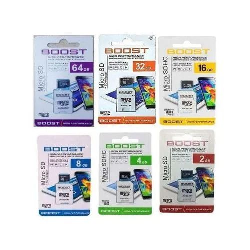 Boost High Performance Micro SD Memory Card with Adapter, Available in 2GB to 128GB – Fast and Reliable Storage Solution for Smartphones, Tablets, Cameras, Laptops, and All Digital Devices