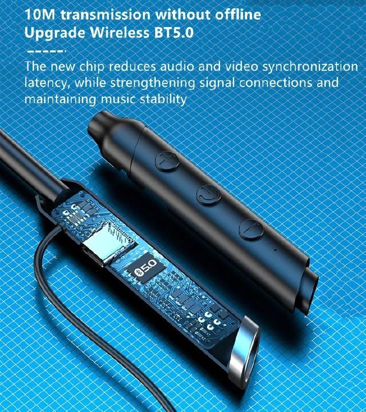 G03 Wireless Bluetooth Sports Earphones Neckband with Magnetic In-Ear Buds, Long Standby, Voice Assistant Support, Comfortable Sports Neck Hanging Design for Active Lifestyle