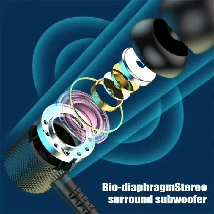 Wireless Bluetooth Stylish Sports Earphone Neckband Mount Neck Mount Headset Game Playing Bluetooth-compatible 5.0 Subwoofer Gaming Earphone with Deep Bass Sound and Long Battery Life for Active Lifes