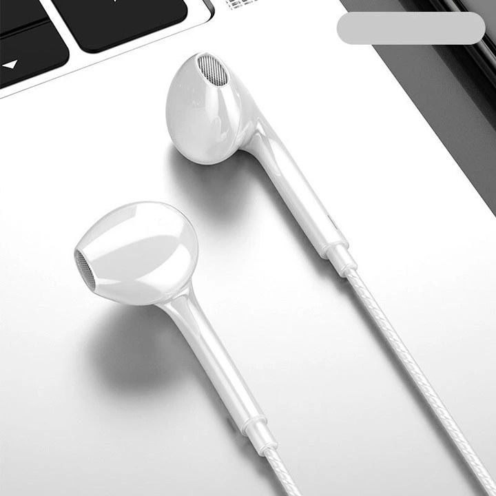 3.5mm Wired In-Ear Headphones with Microphone, Bass Stereo Earbuds, Sports Earphones with In-Line Control, Metal Subwoofer Earplugs Compatible with Android Phones