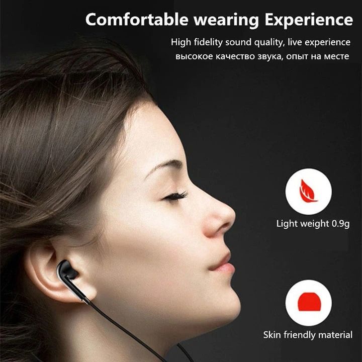 3.5mm Wired In-Ear Headphones with Microphone, Bass Stereo Earbuds, Sports Earphones with In-Line Control, Metal Subwoofer Earplugs Compatible with Android Phones