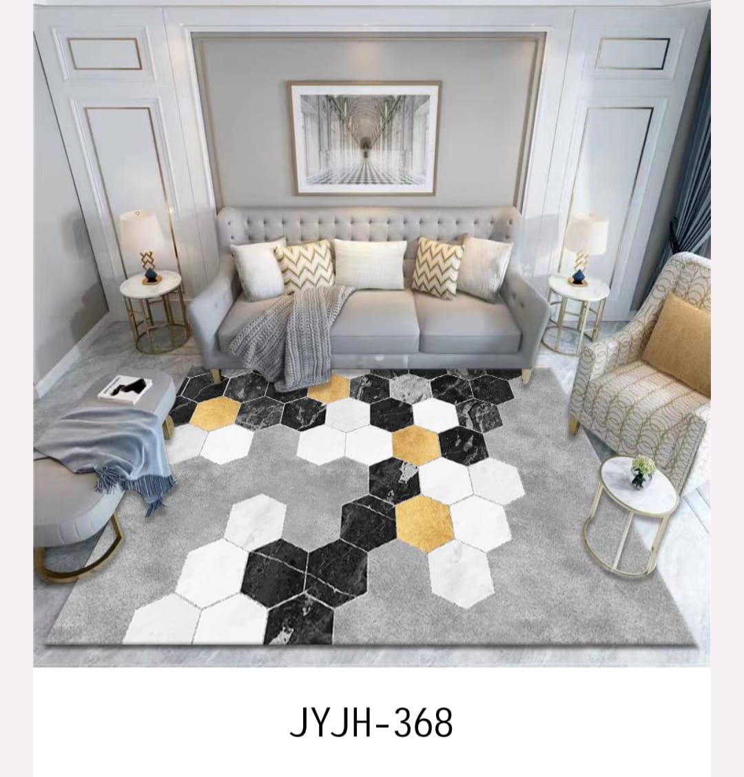 3D Quality Area Carpet 5x8 ft Large Decorative Rug Soft Plush Floor Mat Non-Slip Modern Design Living Room Bedroom Carpet Durable Easy Clean Home Décor Rug