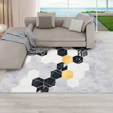 3D Quality Area Carpet 5x8 ft Large Decorative Rug Soft Plush Floor Mat Non-Slip Modern Design Living Room Bedroom Carpet Durable Easy Clean Home Décor Rug