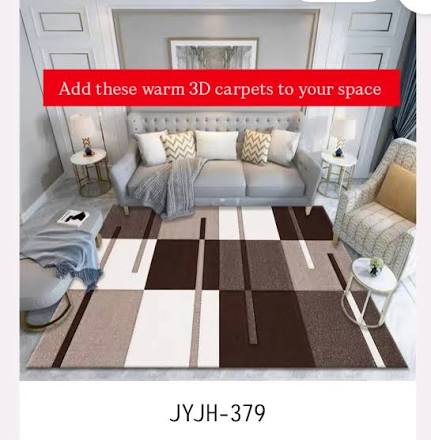 3D Quality Area Carpet 5x8 ft Modern Embossed Design Rug for Living Room Bedroom Non-Slip Soft Floor Mat Durable Decorative Carpet for Home and Office Interiors