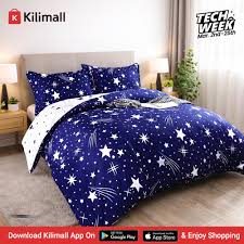 4*6 Warm Cotton Star Duvet Set with 1 Duvet, 1 Bedsheet and 2 Pillowcases – Soft, Breathable, Cozy Bedding for Stylish Bedrooms and Comfortable Everyday Sleep