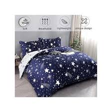 4*6 Warm Cotton Star Duvet Set with 1 Duvet, 1 Bedsheet and 2 Pillowcases – Soft, Breathable, Cozy Bedding for Stylish Bedrooms and Comfortable Everyday Sleep