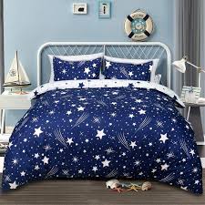 4*6 Warm Cotton Star Duvet Set with 1 Duvet, 1 Bedsheet and 2 Pillowcases – Soft, Breathable, Cozy Bedding for Stylish Bedrooms and Comfortable Everyday Sleep