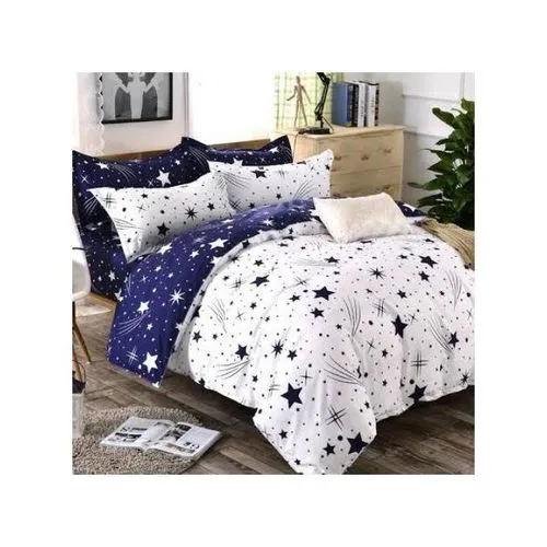 4*6 Warm Cotton Star Duvet Set with 1 Duvet, 1 Bedsheet and 2 Pillowcases – Soft, Breathable, Cozy Bedding for Stylish Bedrooms and Comfortable Everyday Sleep