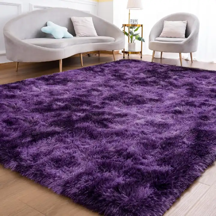 7x8 Luxurious Soft Fluffy Carpet Plush Area Rug for Living Room Bedroom Kids Room Thick Cozy Floor Mat with Anti-Skid Backing Home Decor Shag Rug