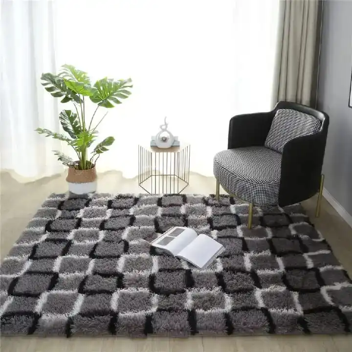 Soft Fluffy Carpet 5x8 Feet Plush Non-Slip Area Rug for Living Room Bedroom Kids Room Cozy Thick Floor Mat Home Decor Shag Rug