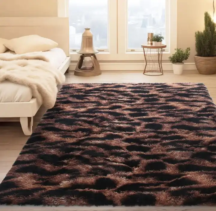 Soft Fluffy Carpet 5x8 Feet Plush Non-Slip Area Rug for Living Room Bedroom Kids Room Cozy Thick Floor Mat Home Decor Shag Rug