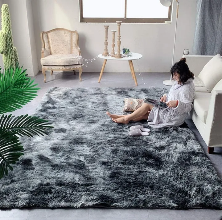 Classic Patched Fluffy Carpet 5x8 Feet (160x200cm) Plush Area Rug for Living Room Bedroom Kids Room Cozy Thick Floor Mat Home Decor Soft Velvet Rug