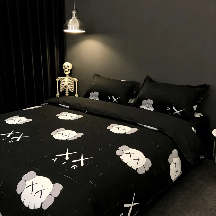 4Pcs Bedding Comforter Set with Duvet Cover, Pillowcases & Bed Sheet – Soft, Durable, All-Season Bedding for Home, Hotel & Guest Room Comfort