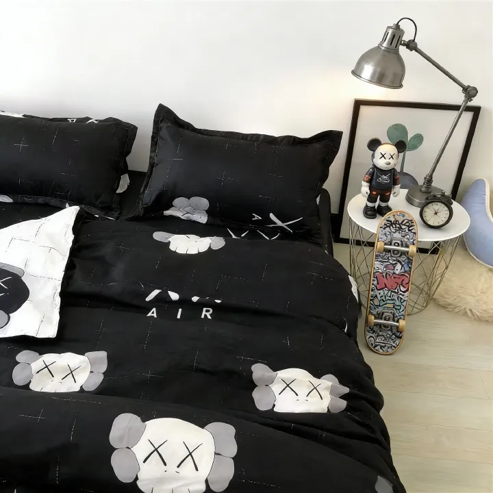 4Pcs Bedding Comforter Set with Duvet Cover, Pillowcases & Bed Sheet – Soft, Durable, All-Season Bedding for Home, Hotel & Guest Room Comfort