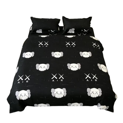 4Pcs Bedding Comforter Set with Duvet Cover, Pillowcases & Bed Sheet – Soft, Durable, All-Season Bedding for Home, Hotel & Guest Room Comfort