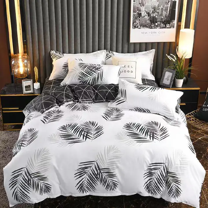 New Arrivals 4-in-1 Duvet Cover Set – 1 Duvet Cover, 1 Bed Sheet & 2 Pillowcases, Soft Durable Bedding, Quilt Covers Only (No Quilts Included)