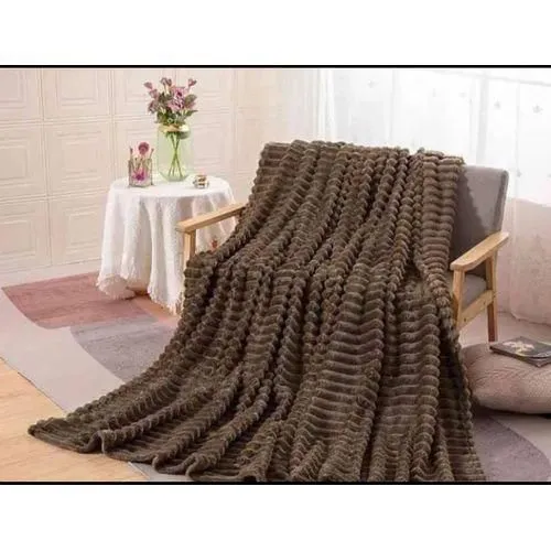 Heavy Quality Plain Fleece Velvet Blanket 6x6 Soft Plush Warm Double Bed Blanket Durable Cozy Thick All Season Comfort for Chilly Nights Home Bedroom Use Easy Care