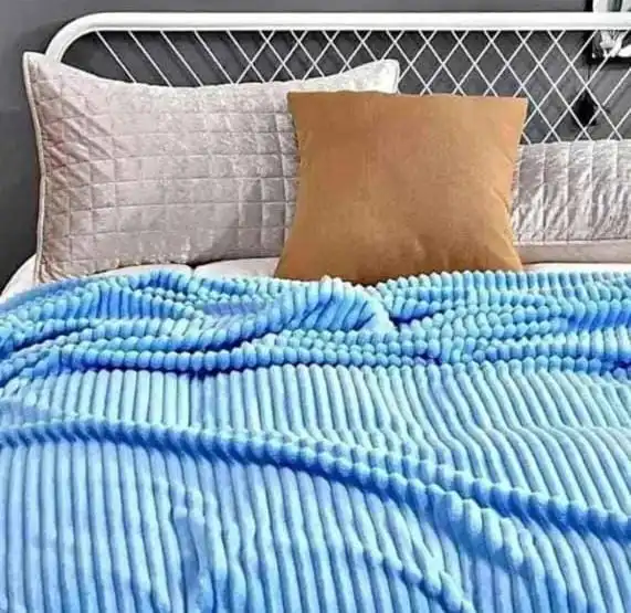 Heavy Quality Plain Fleece Velvet Blanket 6x6 Soft Plush Warm Double Bed Blanket Durable Cozy Thick All Season Comfort for Chilly Nights Home Bedroom Use Easy Care