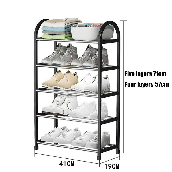 Jaza Keja 4-5 Layer Small Shoe Rack Economical Multi-Layer Shoe Shelf Easy Assembly Storage Cabinet for Home Dormitory Organizer Space-Saving Furniture
