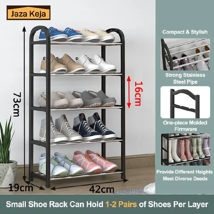 Jaza Keja 4-5 Layer Small Shoe Rack Economical Multi-Layer Shoe Shelf Easy Assembly Storage Cabinet for Home Dormitory Organizer Space-Saving Furniture