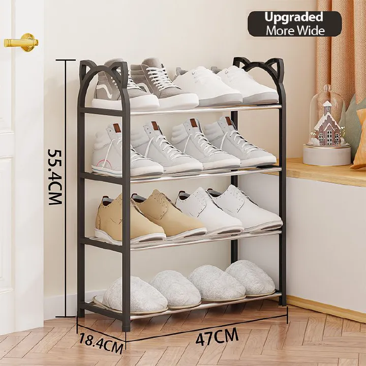 Jaza Keja 4-5 Layer Small Shoe Rack Economical Multi-Layer Shoe Shelf Easy Assembly Storage Cabinet for Home Dormitory Organizer Space-Saving Furniture
