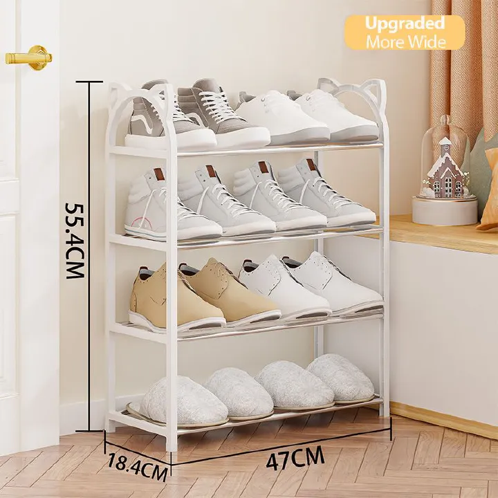 Jaza Keja 4-5 Layer Small Shoe Rack Economical Multi-Layer Shoe Shelf Easy Assembly Storage Cabinet for Home Dormitory Organizer Space-Saving Furniture